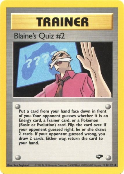 Blaine's Quiz #2 (111/132) [Gym Challenge Unlimited] | Exor Games Truro