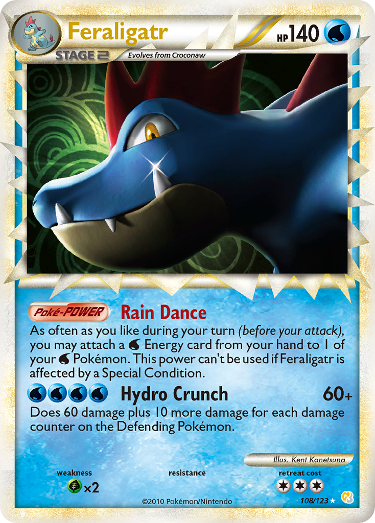 Feraligatr (108/123) [HeartGold & SoulSilver: Base Set] | Exor Games Truro