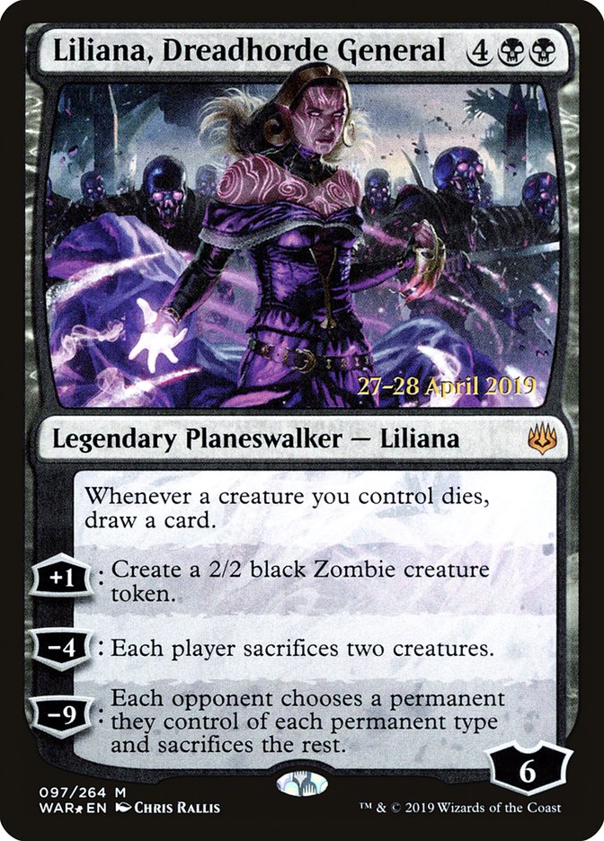 Liliana, Dreadhorde General  [War of the Spark Prerelease Promos] | Exor Games Truro