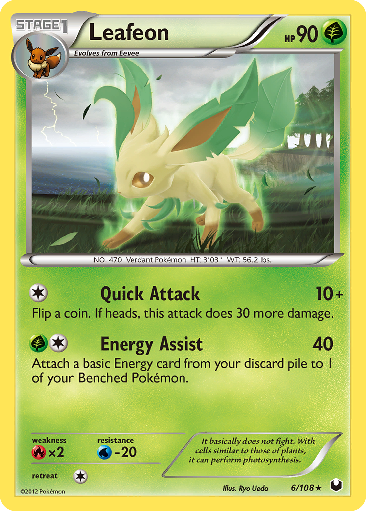 Leafeon (6/108) [Black & White: Dark Explorers] | Exor Games Truro