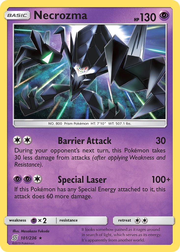 Necrozma (101/236) (Cracked Ice Holo) (Theme Deck Exclusive) [Sun & Moon: Unified Minds] | Exor Games Truro