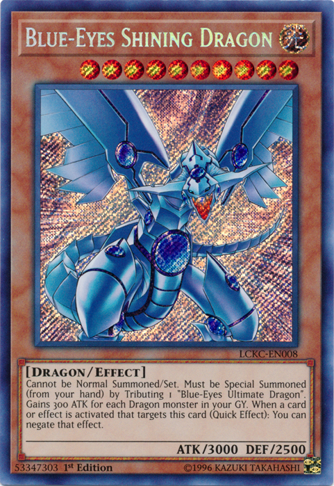 Blue-Eyes Shining Dragon [LCKC-EN008] Secret Rare | Exor Games Truro