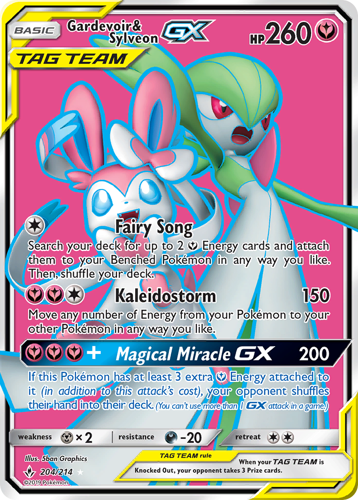 Gardevoir & Sylveon GX (204/214) [Sun & Moon: Unbroken Bonds] | Exor Games Truro