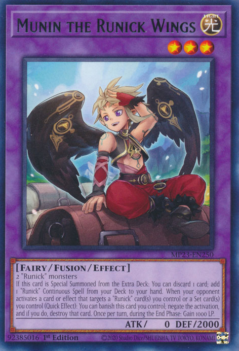 Munin the Runick Wings [MP23-EN250] Rare | Exor Games Truro