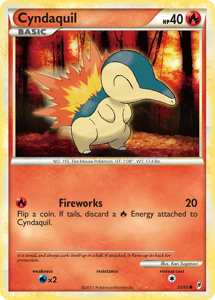 Cyndaquil (55/95) [HeartGold & SoulSilver: Call of Legends] | Exor Games Truro