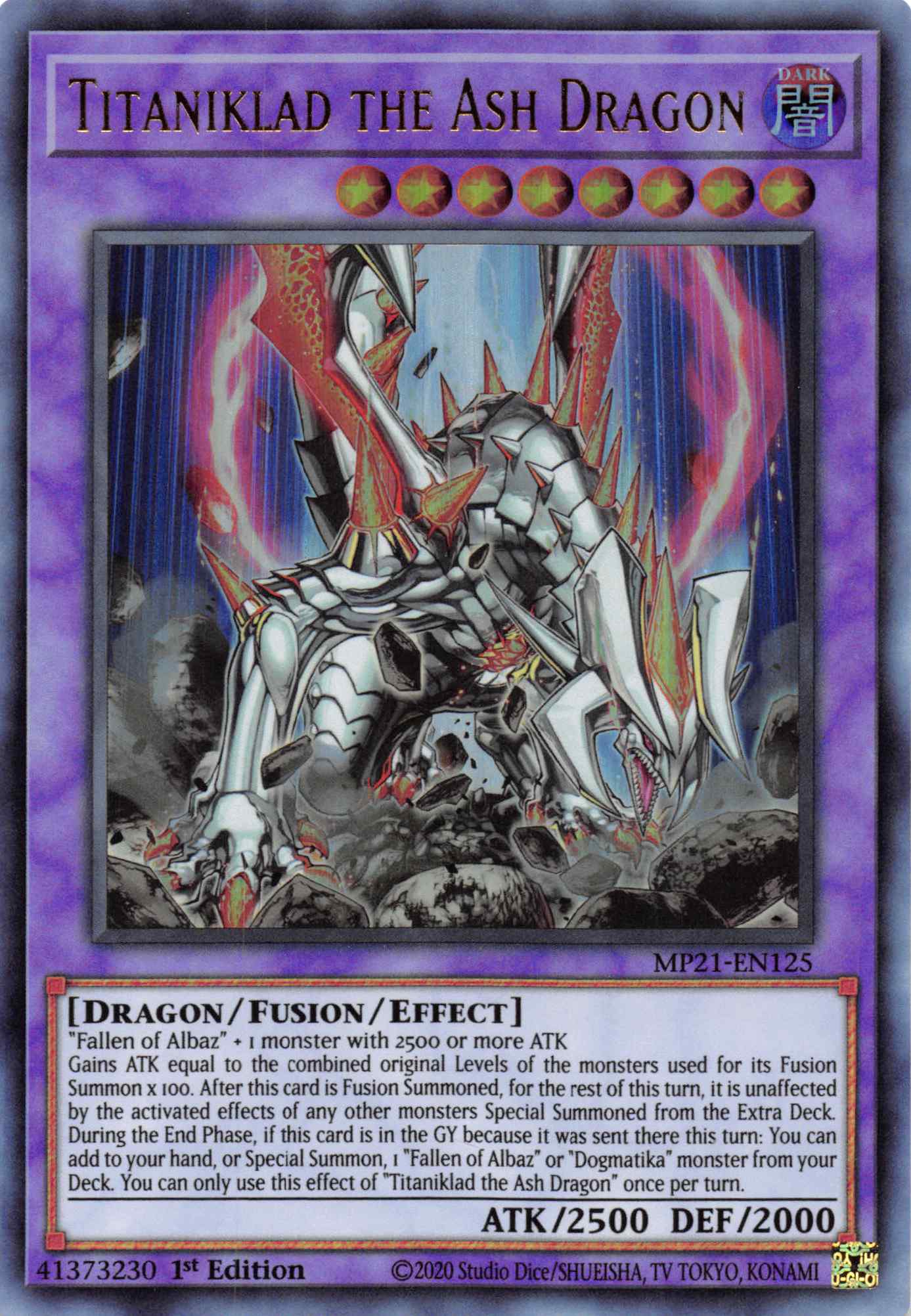 Titaniklad the Ash Dragon [MP21-EN125] Ultra Rare | Exor Games Truro