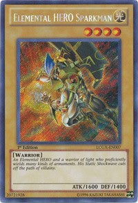 Elemental HERO Sparkman (Alternate Art) [LCGX-EN007] Secret Rare | Exor Games Truro