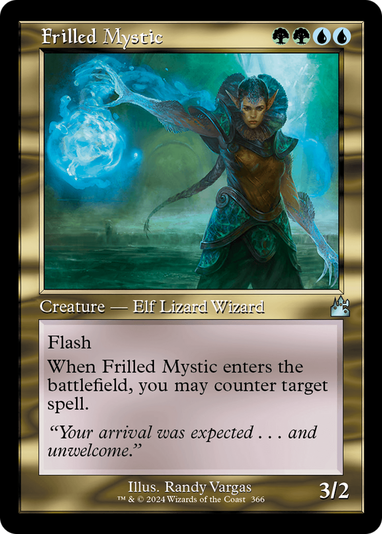 Frilled Mystic (Retro Frame) [Ravnica Remastered] | Exor Games Truro