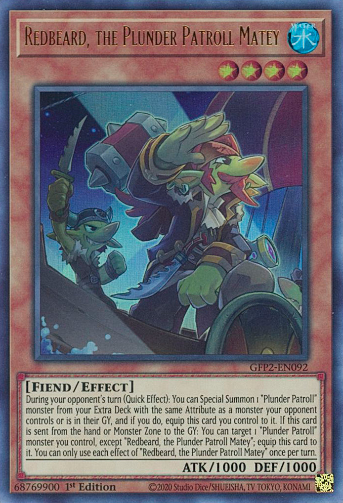 Redbeard, the Plunder Patroll Matey [GFP2-EN092] Ultra Rare | Exor Games Truro
