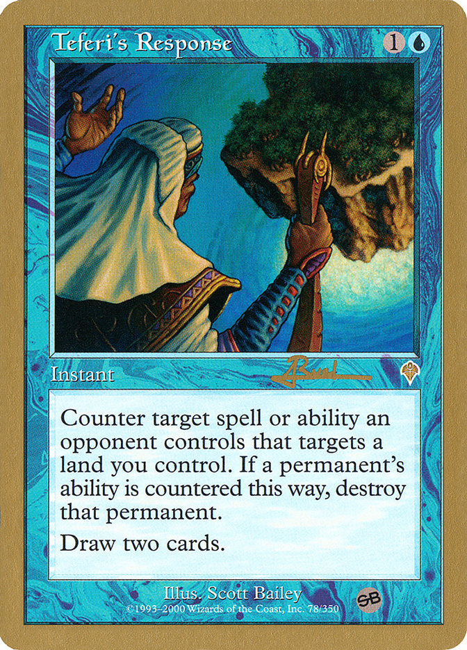 Teferi's Response (Antoine Ruel) (SB) [World Championship Decks 2001] | Exor Games Truro