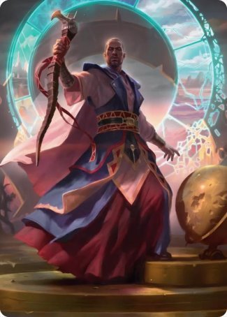 Teferi, Who Slows the Sunset Art Card [Innistrad: Midnight Hunt Art Series] | Exor Games Truro