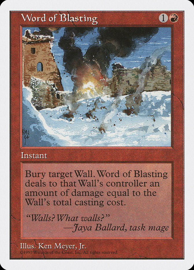 Word of Blasting [Fifth Edition] | Exor Games Truro