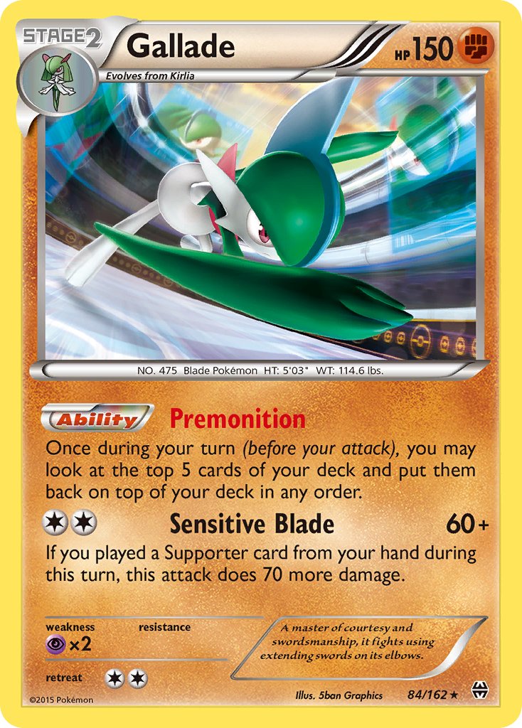 Gallade (84/162) (Cosmos Holo) (Blister Exclusive) [XY: BREAKthrough] | Exor Games Truro