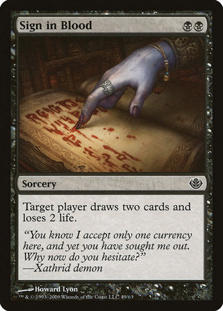 Sign in Blood [Duel Decks: Garruk vs. Liliana] | Exor Games Truro