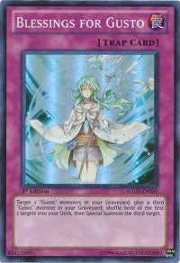 Blessings for Gusto [HA05-EN059] Super Rare | Exor Games Truro