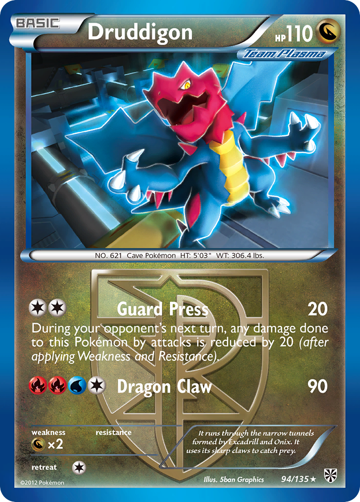 Druddigon (94/135) [Black & White: Plasma Storm] | Exor Games Truro