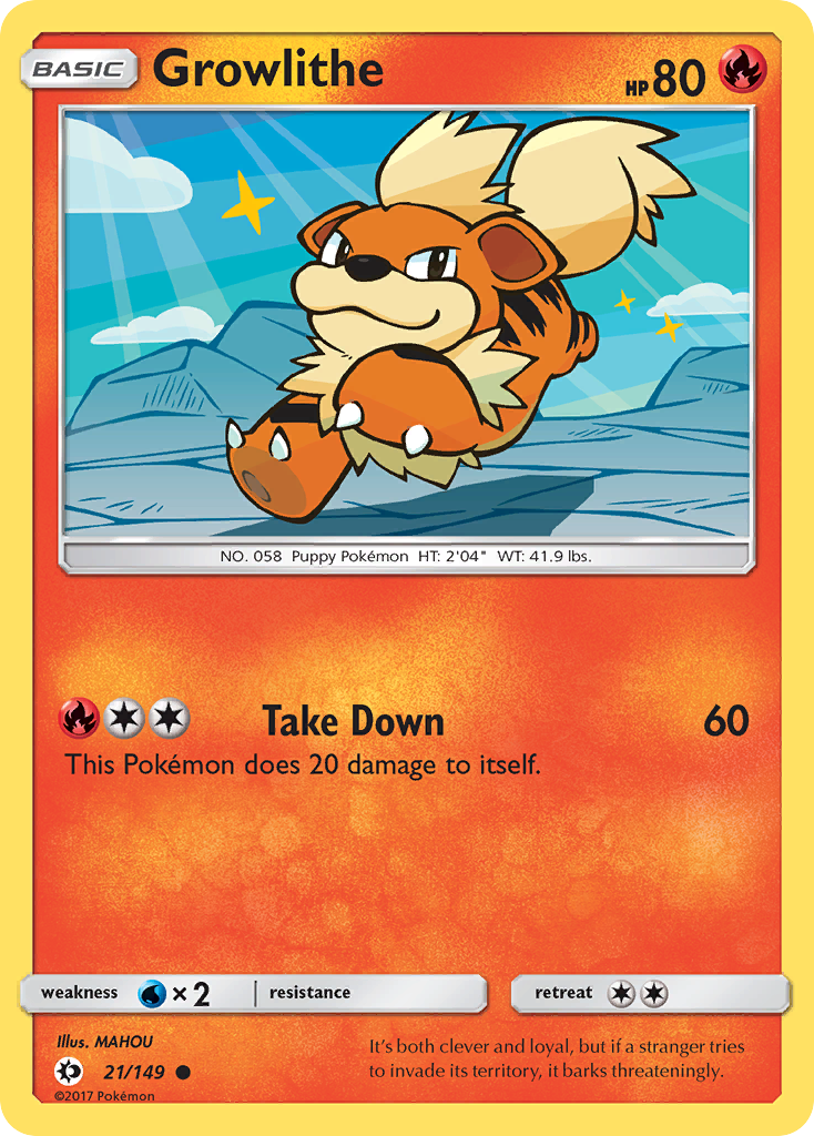 Growlithe (21/149) [Sun & Moon: Base Set] | Exor Games Truro