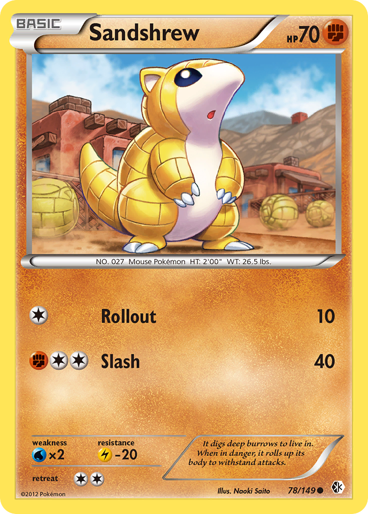 Sandshrew (78/149) [Black & White: Boundaries Crossed] | Exor Games Truro