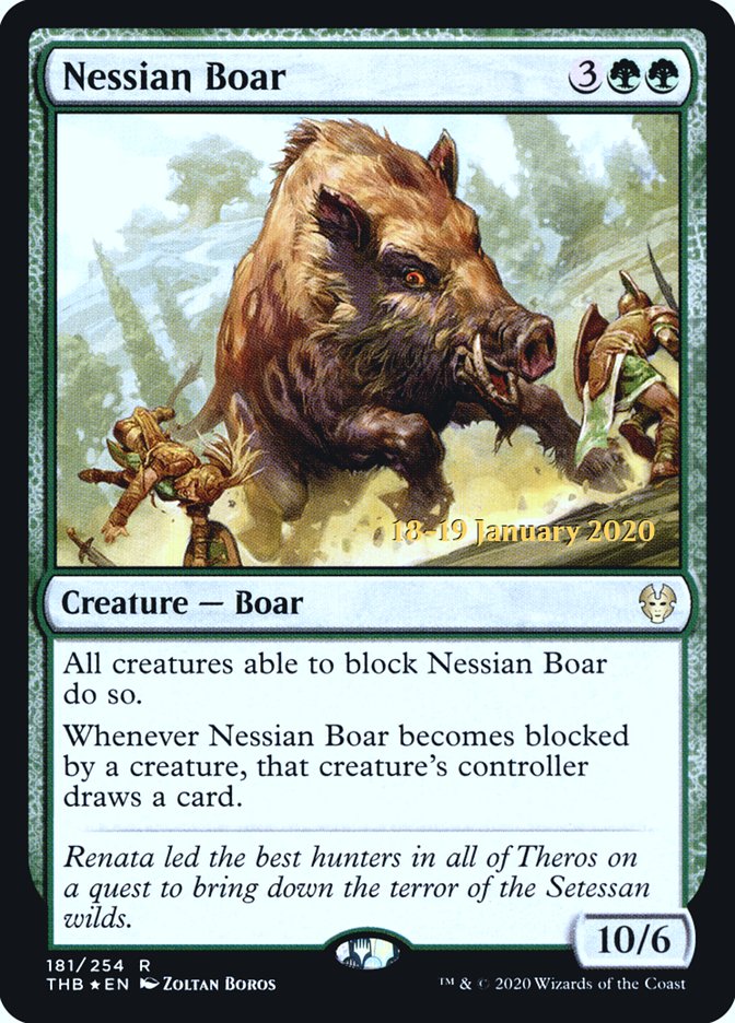 Nessian Boar [Theros Beyond Death Prerelease Promos] | Exor Games Truro