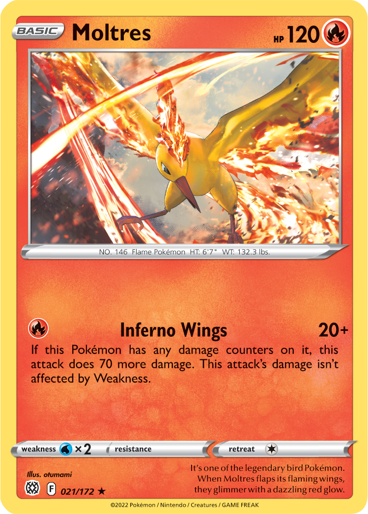 Moltres (021/172) (Theme Deck Exclusive) [Sword & Shield: Brilliant Stars] | Exor Games Truro