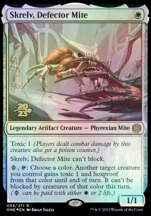 Skrelv, Defector Mite [Phyrexia: All Will Be One Prerelease Promos] | Exor Games Truro