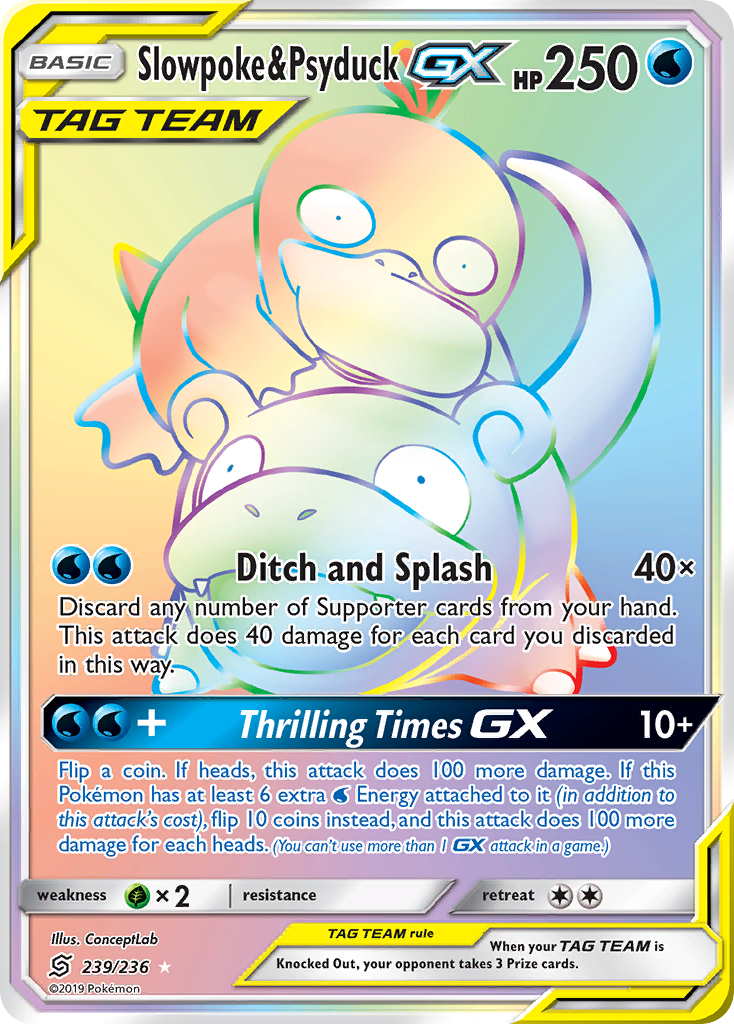 Slowpoke & Psyduck GX (239/236) [Sun & Moon: Unified Minds] | Exor Games Truro