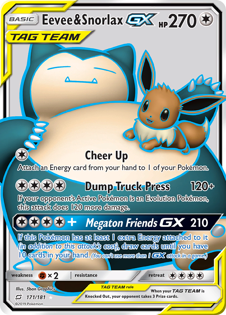 Eevee & Snorlax GX (171/181) [Sun & Moon: Team Up] | Exor Games Truro