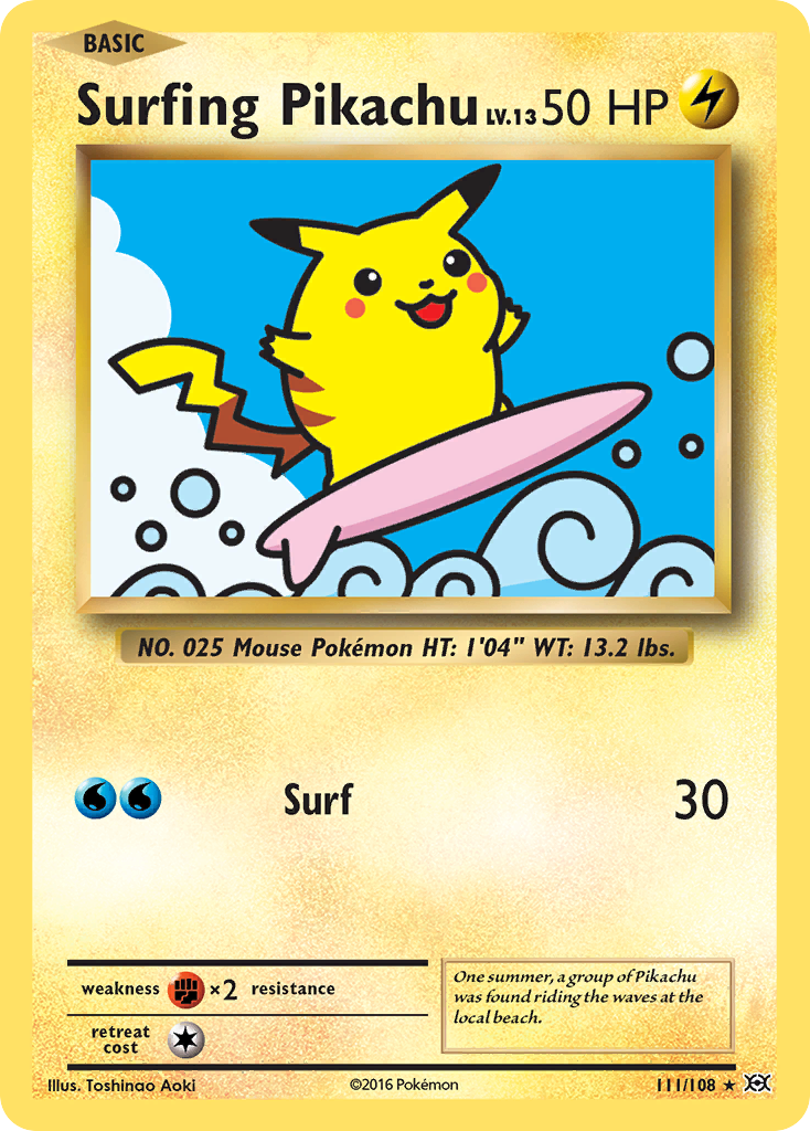 Surfing Pikachu (111/108) [XY: Evolutions] | Exor Games Truro