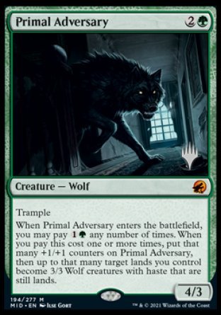 Primal Adversary (Promo Pack) [Innistrad: Midnight Hunt Promos] | Exor Games Truro