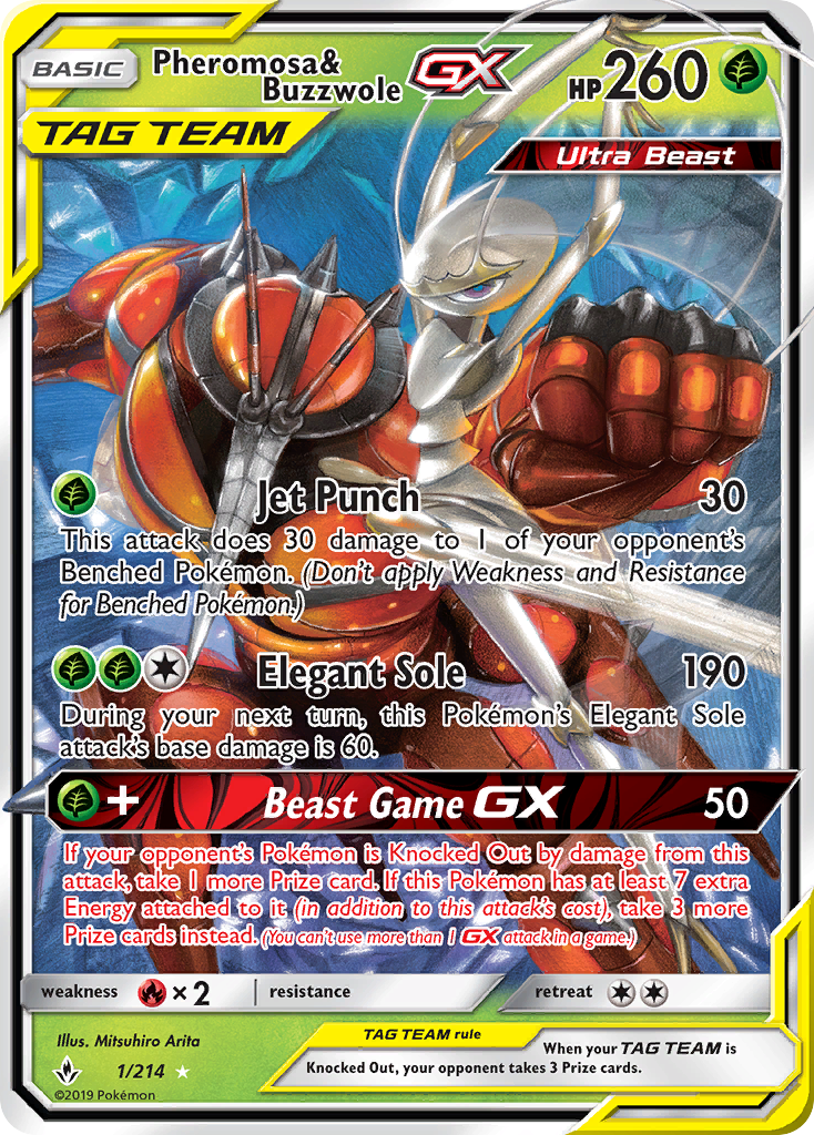 Pheromosa & Buzzwole GX (1/214) [Sun & Moon: Unbroken Bonds] | Exor Games Truro