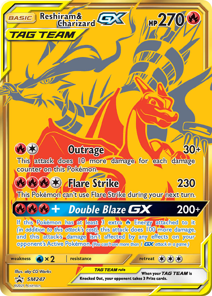 Reshiram & Charizard GX (SM247) (Jumbo Card) [Sun & Moon: Black Star Promos] | Exor Games Truro