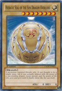 Hieratic Seal of the Sun Dragon Overlord [GAOV-EN002] Common | Exor Games Truro