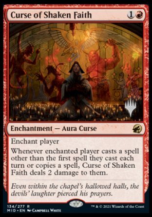 Curse of Shaken Faith (Promo Pack) [Innistrad: Midnight Hunt Promos] | Exor Games Truro