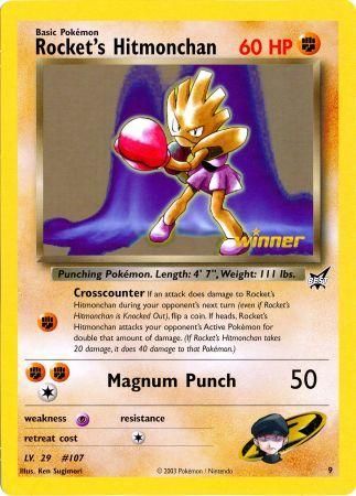 Rocket's Hitmonchan (9) (Jumbo Card) [Best of Promos] | Exor Games Truro