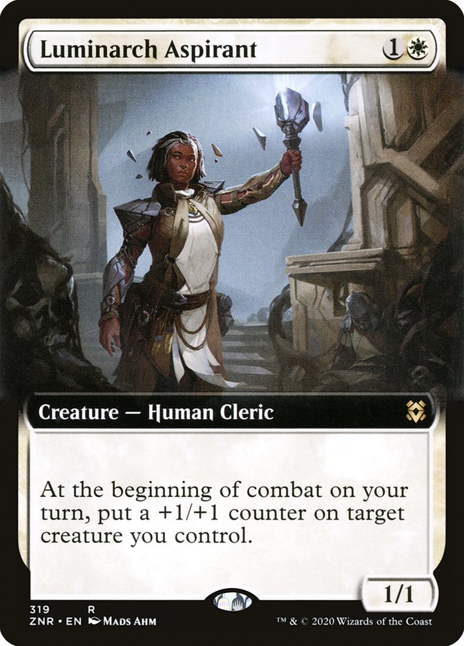 Luminarch Aspirant (Extended Art) [Zendikar Rising] | Exor Games Truro