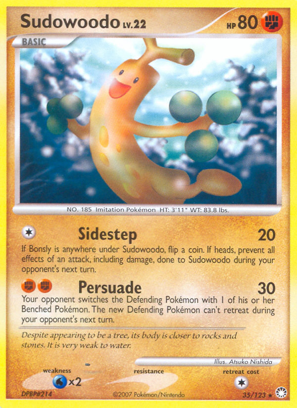 Sudowoodo (35/123) [Diamond & Pearl: Mysterious Treasures] | Exor Games Truro