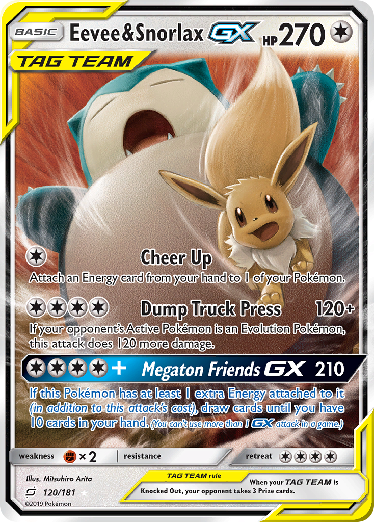 Eevee & Snorlax GX (120/181) [Sun & Moon: Team Up] | Exor Games Truro