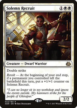 Solemn Recruit [Aether Revolt] | Exor Games Truro