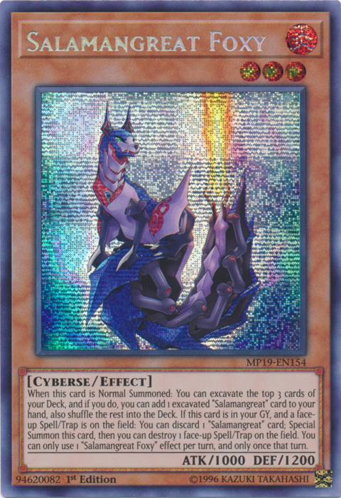 Salamangreat Foxy [MP19-EN154] Prismatic Secret Rare | Exor Games Truro