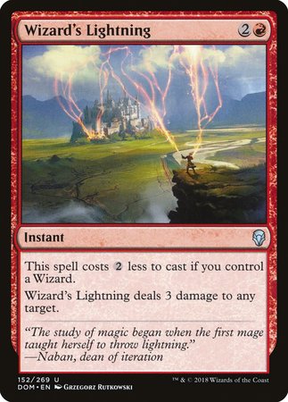 Wizard's Lightning [Dominaria] | Exor Games Truro