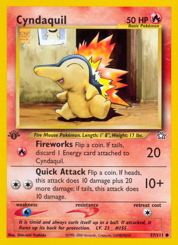 Cyndaquil (57/111) [Neo Genesis 1st Edition] | Exor Games Truro