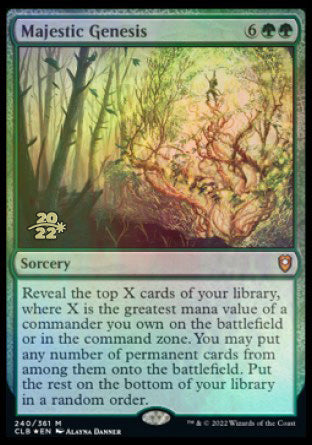 Majestic Genesis [Commander Legends: Battle for Baldur's Gate Prerelease Promos] | Exor Games Truro