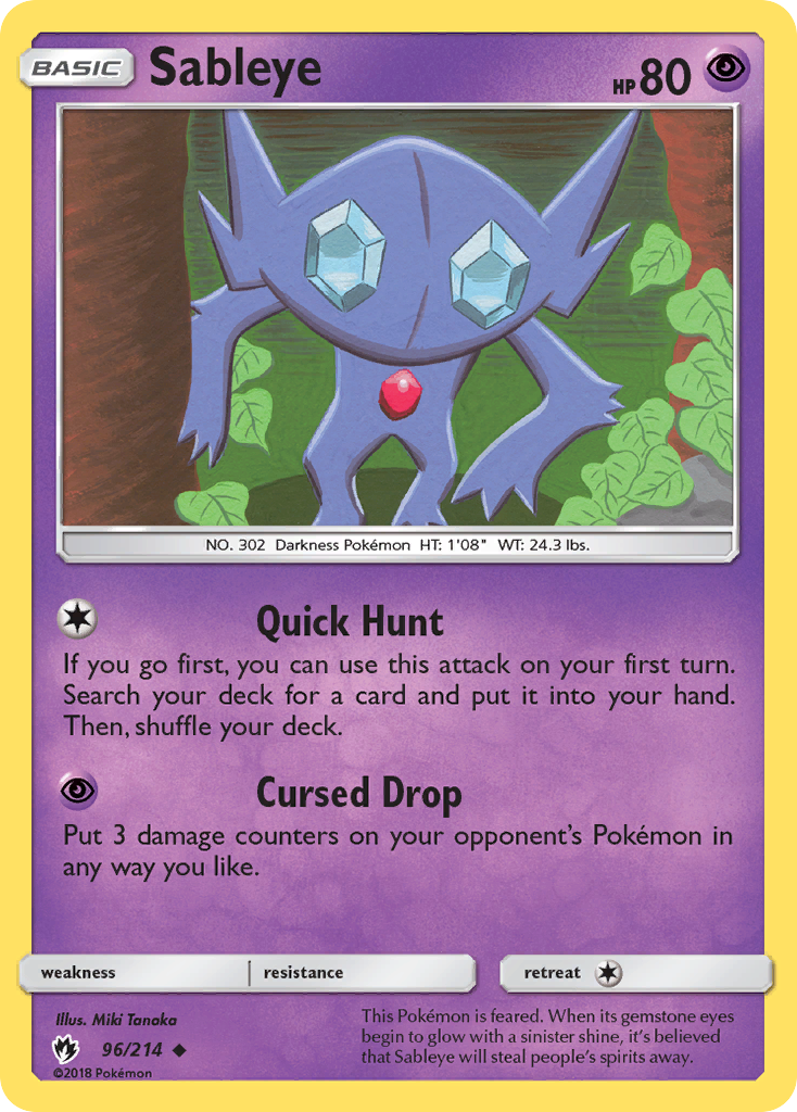 Sableye (96/214) [Sun & Moon: Lost Thunder] | Exor Games Truro