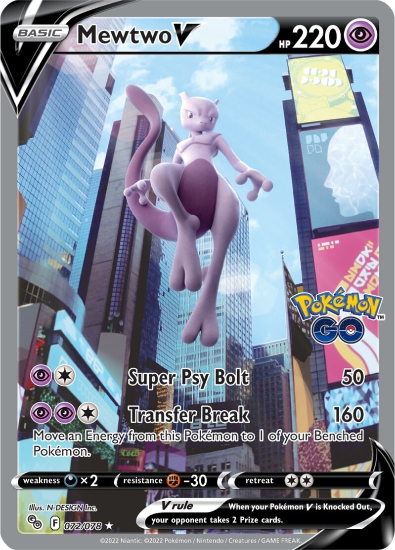 Mewtwo V (072/078) [Pokémon GO] | Exor Games Truro