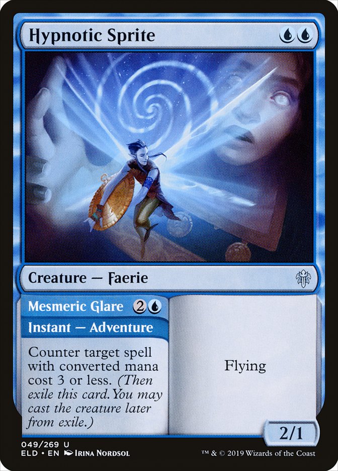 Hypnotic Sprite // Mesmeric Glare [Throne of Eldraine] | Exor Games Truro