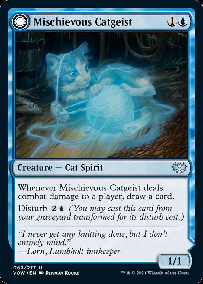 Mischievous Catgeist // Catlike Curiosity [Innistrad: Crimson Vow] | Exor Games Truro