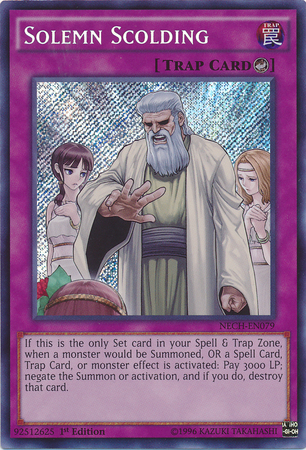 Solemn Scolding [NECH-EN079] Secret Rare | Exor Games Truro