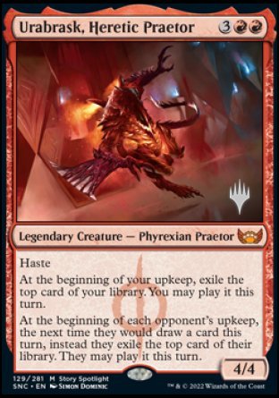 Urabrask, Heretic Praetor (Promo Pack) [Streets of New Capenna Promos] | Exor Games Truro