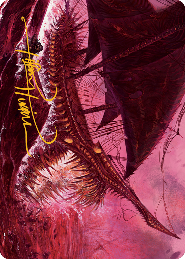 Marauding Dreadship Art Card (Gold-Stamped Signature) [March of the Machine Art Series] | Exor Games Truro