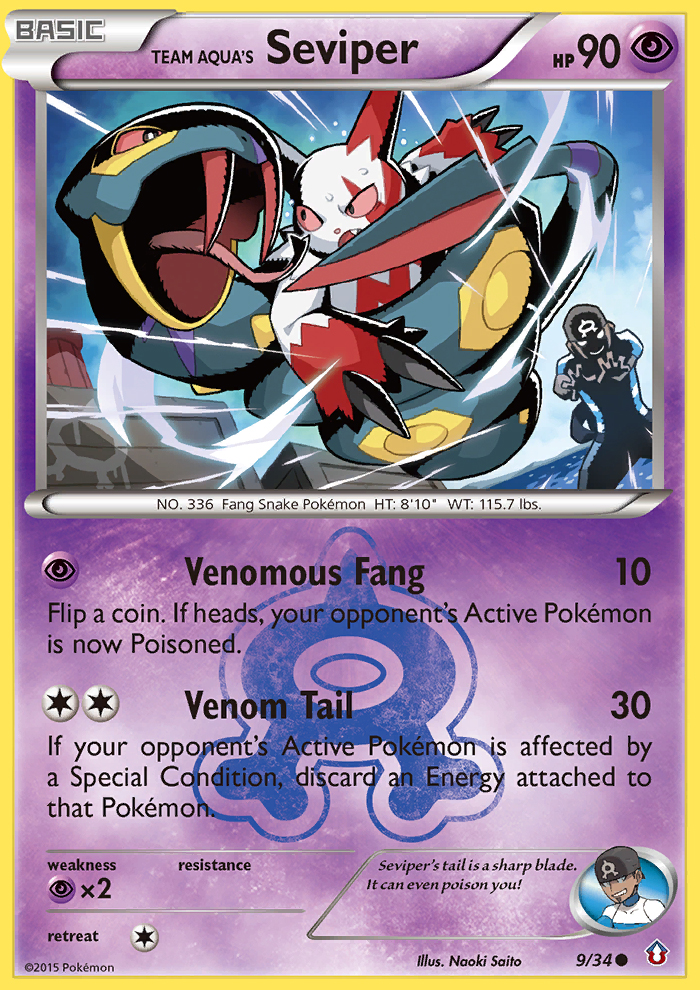 Team Aqua's Seviper (9/34) [XY: Double Crisis] | Exor Games Truro